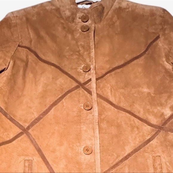 Linea by Louis Dell'Olio Women's Suede and Leather Jacket - Camel Size XS - Picture 4 of 8